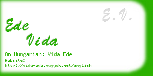 ede vida business card